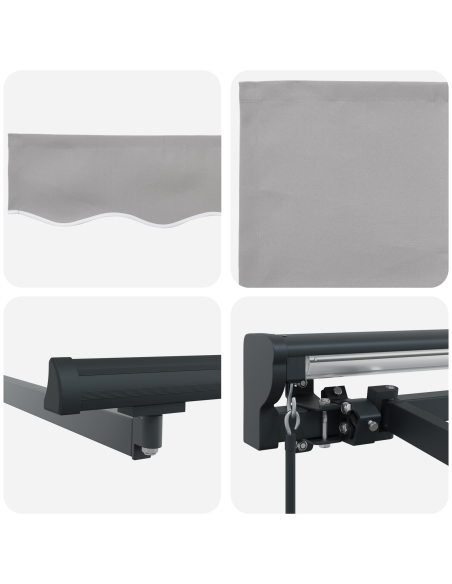 Tenda Retrattile Grigio chiaro 300x250 cm Poliestere