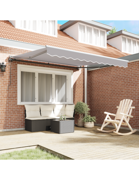 Tenda Retrattile Grigio chiaro 300x250 cm Tessuto