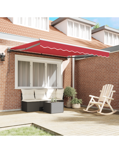 Tenda Retrattile Rosso 300x250 cm Tessuto