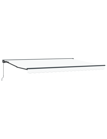 Tenda Retrattile Bianco 450 × 300 cm Poliestere e Metallo