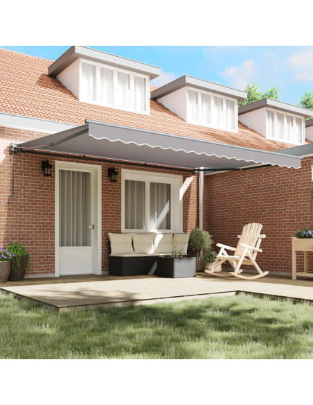 Tenda Retrattile Grigio chiaro 450x300 cm Poliestere
