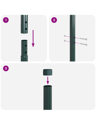 Palo della recinzione 12 pcs Verde Acciaio Verniciato a Polvere