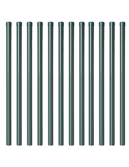 Palo della recinzione 12 pcs Verde 110 cm