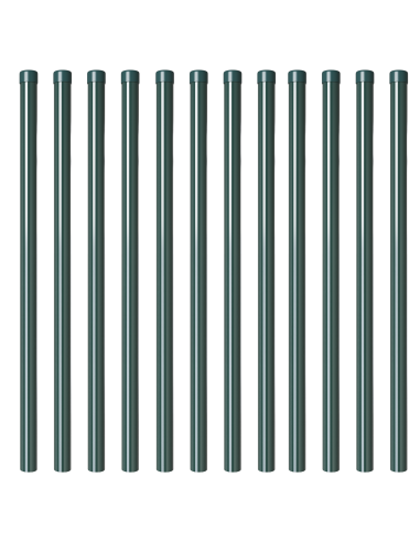 Palo della recinzione 12 pcs Verde 120 cm