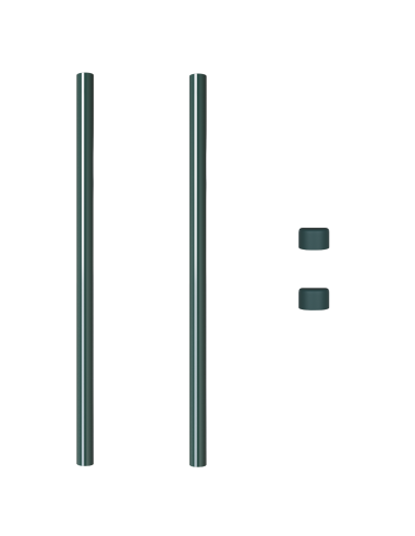 Palo della recinzione 2 pcs Verde 120 cm