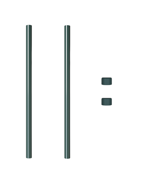 Palo della recinzione 2 pcs Verde 120 cm