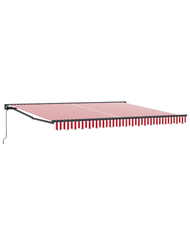 Tenda Retrattile Rosso e Bianco 400 × 300 cm