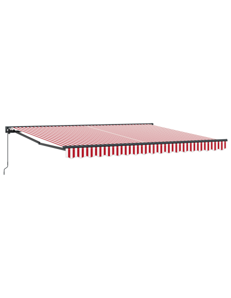 Tenda Retrattile Rosso e Bianco 400 × 300 cm