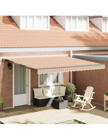 Tenda Retrattile Blu e Arancione 400 × 300 cm