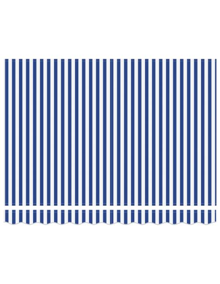 Tenda Retrattile Blu e Bianco 350 x 250 cm