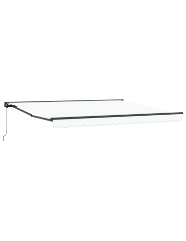 Tenda Retrattile Bianco 400 × 300 cm Poliestere e Metallo