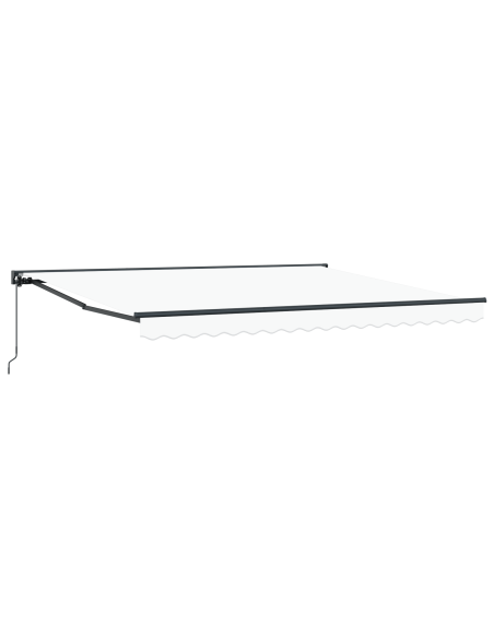 Tenda Retrattile Bianco 400 × 300 cm Poliestere e Metallo