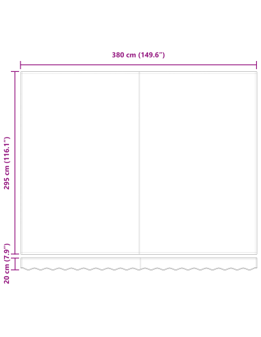 Tenda Retrattile Rosso 400 × 300 cm Poliestere e Metallo