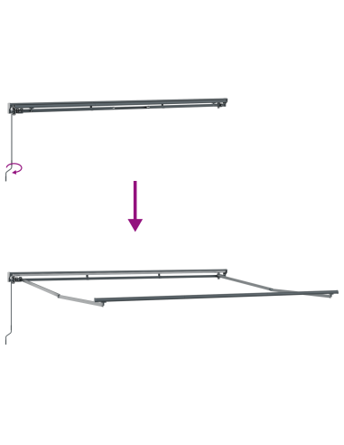 Tenda Retrattile Nero 400 × 300 cm Poliestere e Metallo