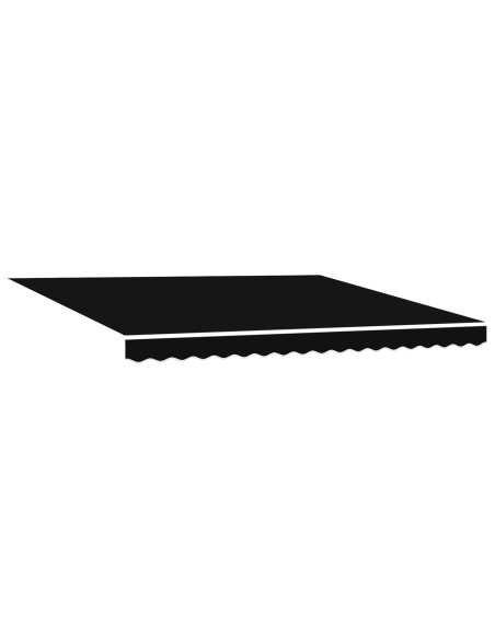 Tenda Retrattile Nero 400x300 cm Alluminio e Poliestere