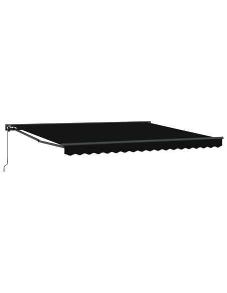 Tenda Retrattile Nero 400x300 cm Alluminio e Poliestere