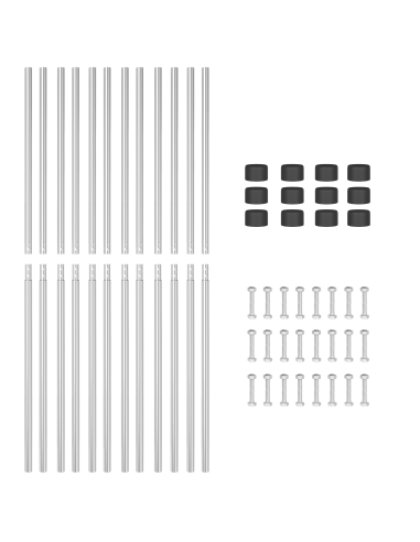 Palo della recinzione 12 pcs Argento