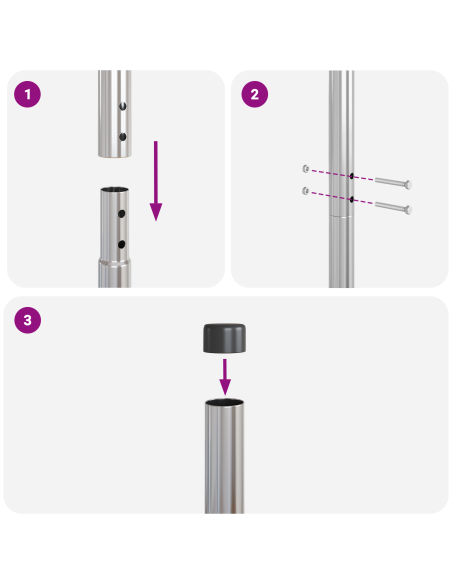 Pali per Recinzione 2 pcs Argento 180 cm Acciaio zincato