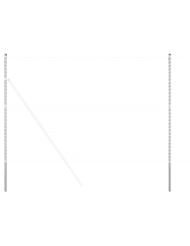 Palo della recinzione 12 pcs Argento