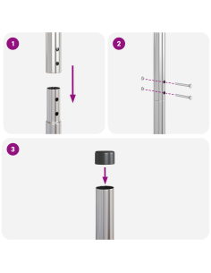 Palo della recinzione 12 pcs Argento 2