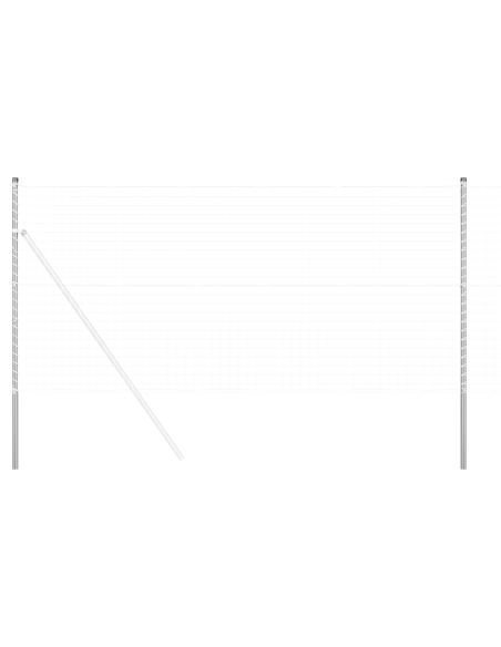 Pali per Recinzione 12 pcs Argento 130 cm Acciaio zincato