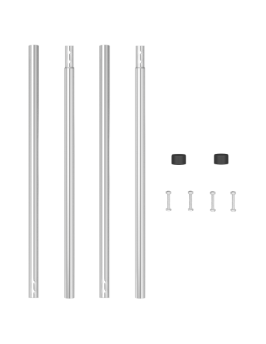 Palo della recinzione 2 pcs Argento