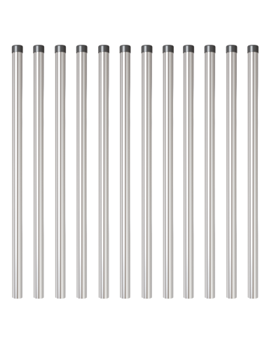 Palo della recinzione 12 pcs Argento 120 cm