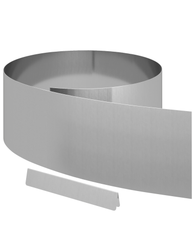 Bordura per Prato Argento 450 x 0.05 x 15 cm Acciaio zincato