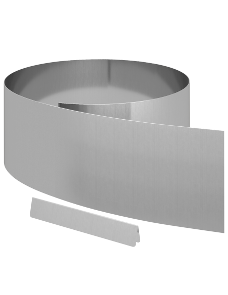 Bordura per Prato Argento 450 x 0.05 x 15 cm Acciaio zincato