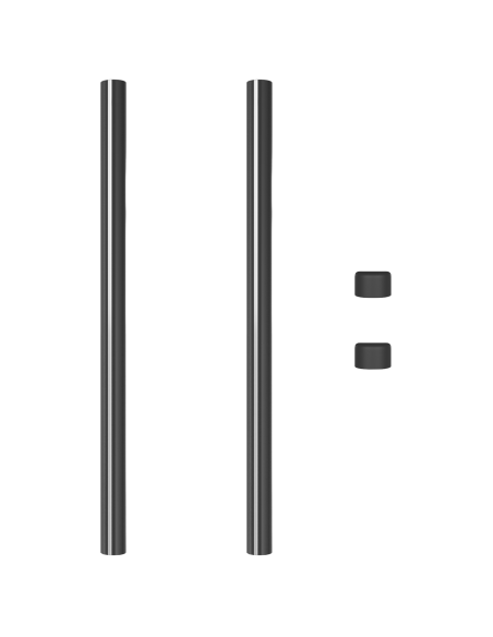 Palo della recinzione 2 pcs Grigio 80 cm