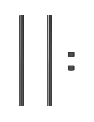 Palo della recinzione 2 pcs Grigio 50 cm