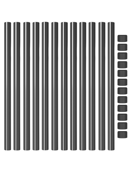 Palo della recinzione 12 pcs Grigio 70 cm