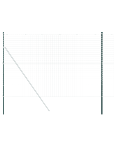 Palo della recinzione 12 pcs Verde Acciaio Verniciato a Polvere