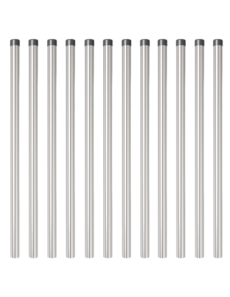 Palo della recinzione 12 pcs Argento 100 cm