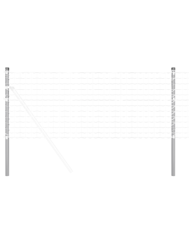 Palo della recinzione 12 pcs Argento 100 cm