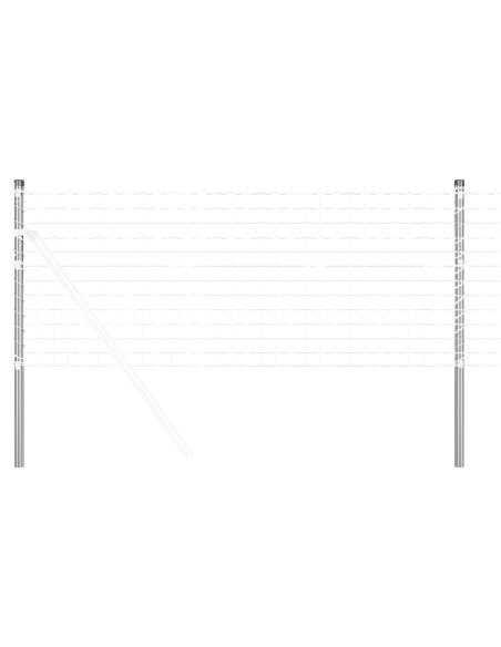Pali per Recinzione 2 pcs Argento 100 cm Acciaio zincato