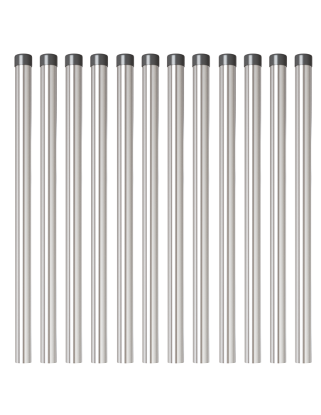 Pali per Recinzione 12 pcs Argento 70 cm Acciaio zincato