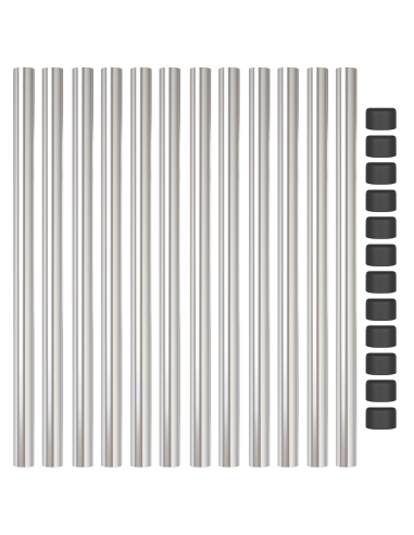 Palo della recinzione 12 pcs Argento 70 cm