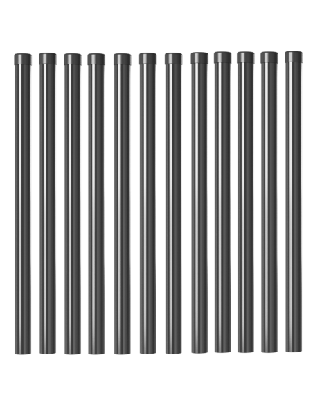 Palo della recinzione 12 pcs Grigio 80 cm