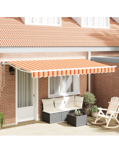 Tenda Retrattile Multicolore 400 x 200 cm Poliestere e Metallo