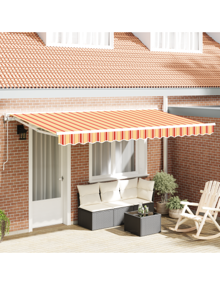 Tenda Retrattile Multicolore 400 x 200 cm Poliestere e Metallo