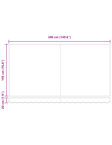 Struttura della tenda Multicolore 400 x 200 cm