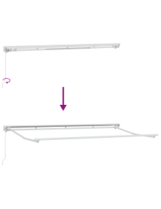 Tenda Retrattile Multicolore 400 x 200 cm Poliestere e Metallo 2