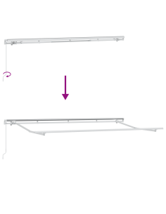 Tenda Retrattile Giallo 400 x 200 cm Tessuto 2