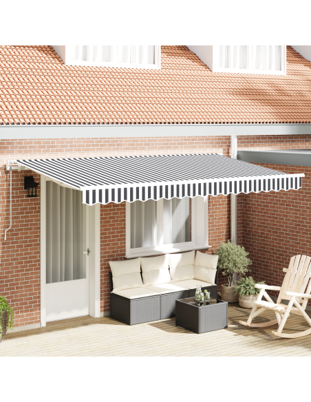 Tenda Retrattile Antracite e Bianco