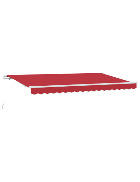 Tenda Retrattile Rosso e Bianco 400x200 cm 400 x 200 cm 4x2 m