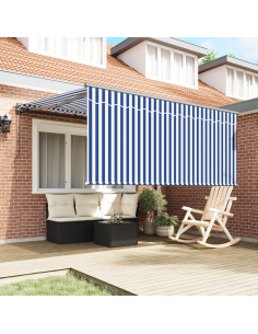 Tenda Retrattile Blu e Bianco 300 x 250 cm