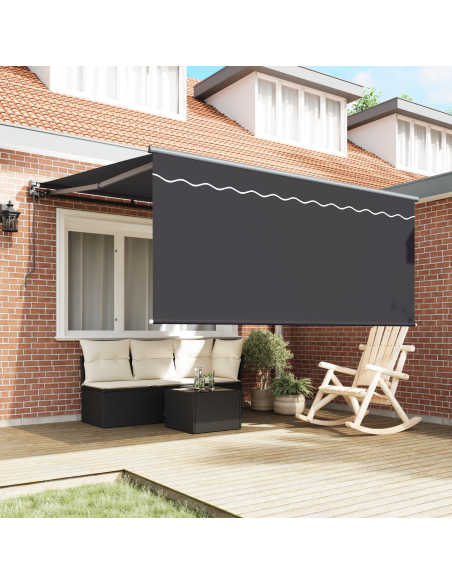 Tenda Retrattile Antracite 300 x 250 cm Poliestere e Alluminio