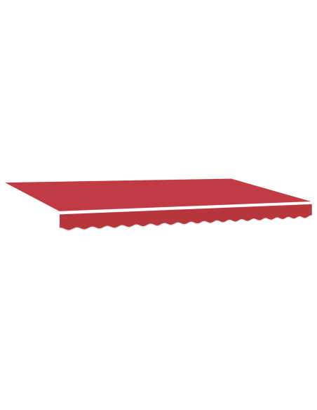 Tenda Retrattile Rosso e Bianco 400x200 cm 400 x 200 cm 4x2 m