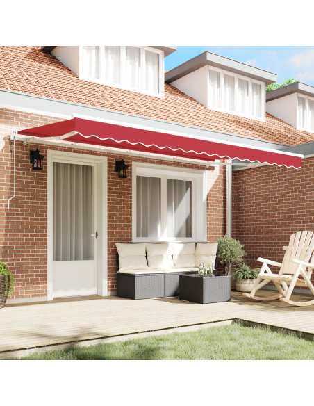 Tenda Retrattile Rosso e Bianco 400x200 cm 400 x 200 cm 4 x 2 m